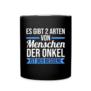 Patenonkel Pate Onkel - Tasse einfarbig - Schwarz - Vorne