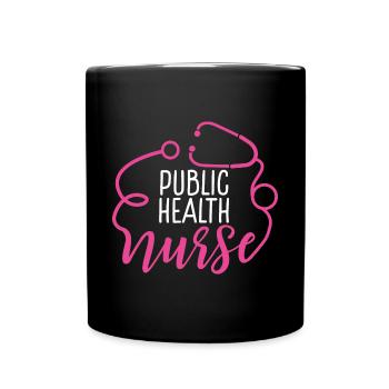 Public Health Nurse Appreciation Epidemiology - Full Colour Mug - black - Front