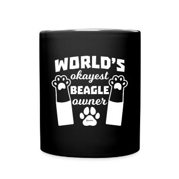Beagle Jagdhund Laufhund Kinder Geschenk - Tasse einfarbig - Schwarz - Vorne