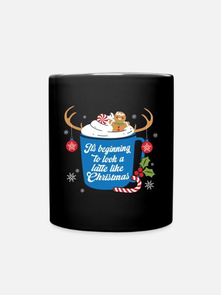 Weihnachten Weihnachtsmann Geschenke - Tasse einfarbig - Schwarz
