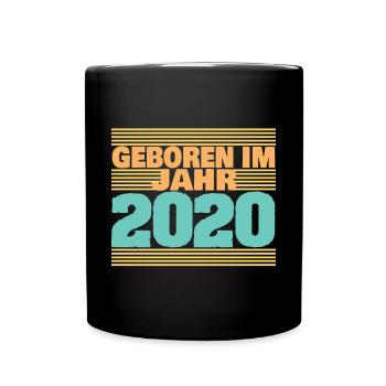 Geboren im Jahre 2020 - Tasse einfarbig - Schwarz - Vorne