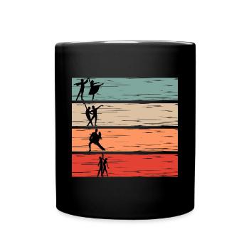 Tanzen Paartanz Tänzer Tango Standardtanz Geschenk - Tasse einfarbig - Schwarz - Vorne
