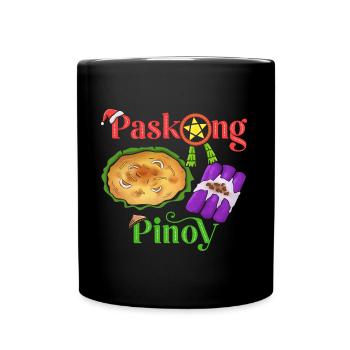 Paskong Pinoy Weihnachtsdesign für Filipinos - Tasse einfarbig - Schwarz - Vorne