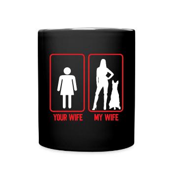 Malinois Belgian Shepherd Mechelaar Dog - Full Colour Mug - black - Front