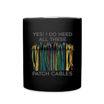 Patchkabel Synth Life - Tasse einfarbig - Schwarz - Vorne