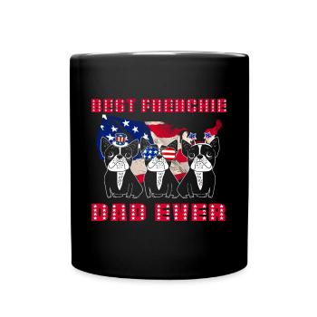 Best Frenchie Dad Ever French Bulldog Papa - Full Colour Mug - black - Front