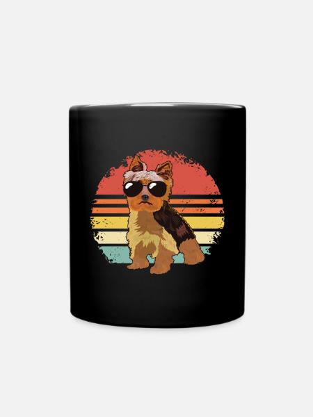 Yorkshire Terrier Yorkie Hund Geschenk - Tasse einfarbig - Schwarz