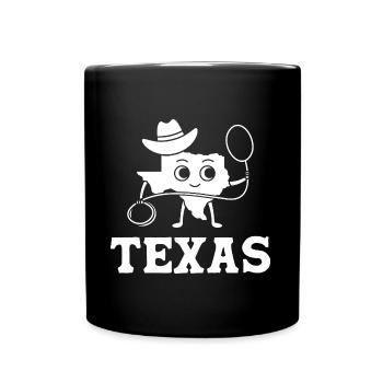 Cooles Texas-Kartendesign für stolze Texaner - Tasse einfarbig - Schwarz - Vorne