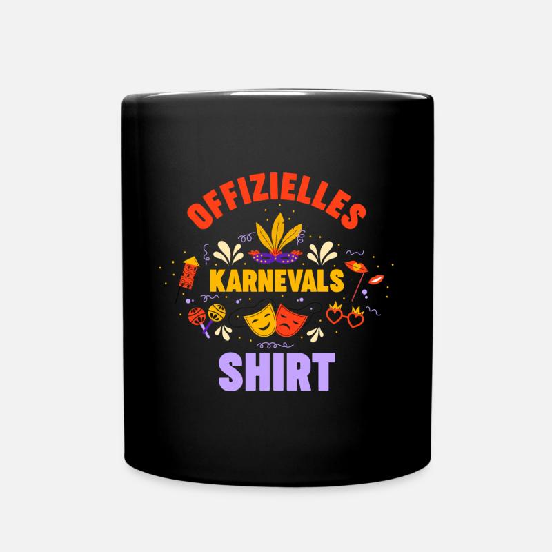 Karnevalskostüm Karnevalist Fasching Karneval - Tasse einfarbig - Schwarz