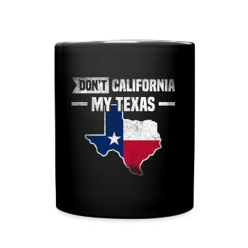 Protect my Texas Kartendesign für stolze Texaner - Tasse einfarbig - Schwarz - Vorne