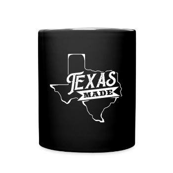 Karte Made in Texas Design für stolze Texaner - Tasse einfarbig - Schwarz - Vorne