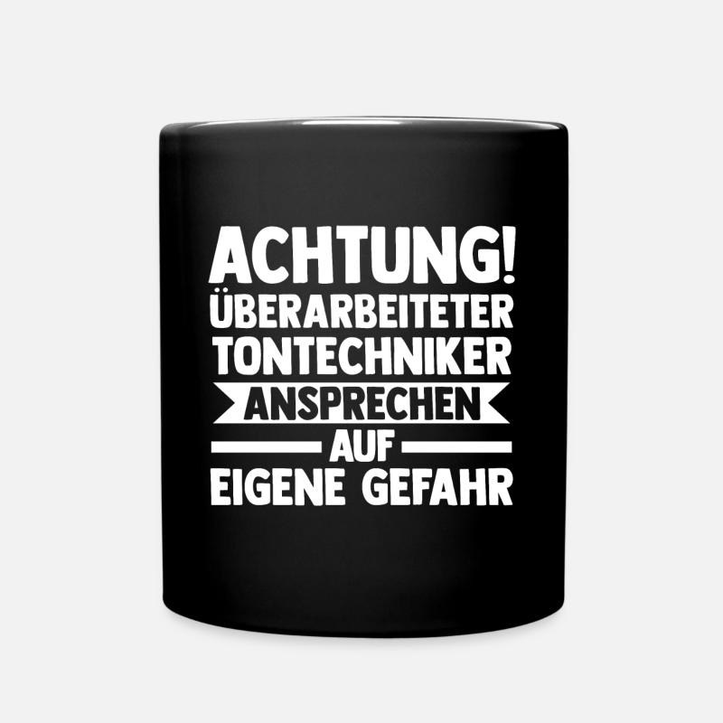 Toningenieur Tontechnik Tontechniker - Tasse einfarbig - Schwarz
