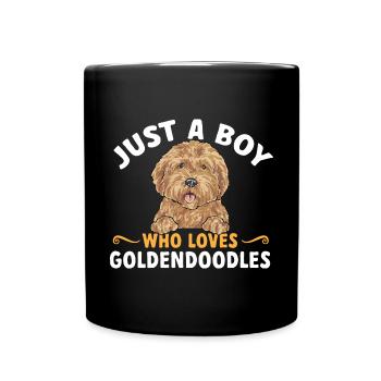 Goldendoodle Doodle Dog - Full Colour Mug - black - Front