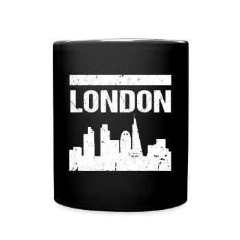 London Skyline - Tasse einfarbig - Schwarz - Vorne
