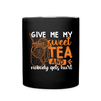 Amateur de thé sucré - Mug uni - noir - Devant