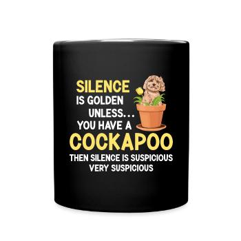 Cockapoo Dog - Full Colour Mug - black - Front
