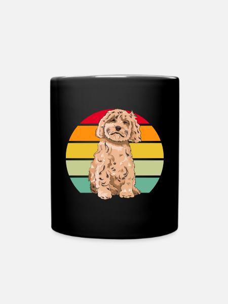 Cockapoo Hund - Tasse einfarbig - Schwarz