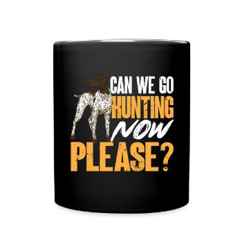Chien GSP allemand à poil court - Mug uni - noir - Devant
