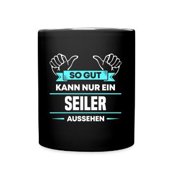 Seiler Design für stolze Handwerker - Tasse einfarbig - Schwarz - Vorne