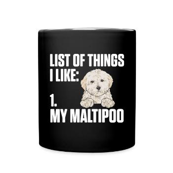 Chien Maltipoo - Mug uni - noir - Devant