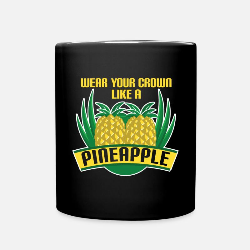 Wear Your Crown Like A Pineapple - Full Colour Mug - black