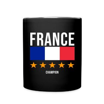France champion - Mug uni - noir - Devant
