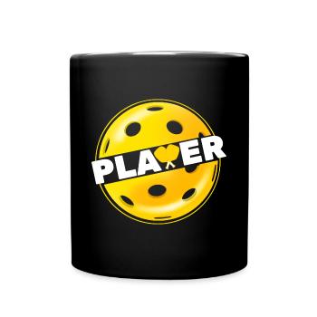 Pickleball-Spieler - Tasse einfarbig - Schwarz - Vorne