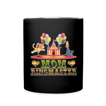 Carnival mom ringmaster circus - Full Colour Mug - black - Front