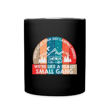 Camping Camper Outdoor Sommer Design - Tasse einfarbig - Schwarz - Vorne