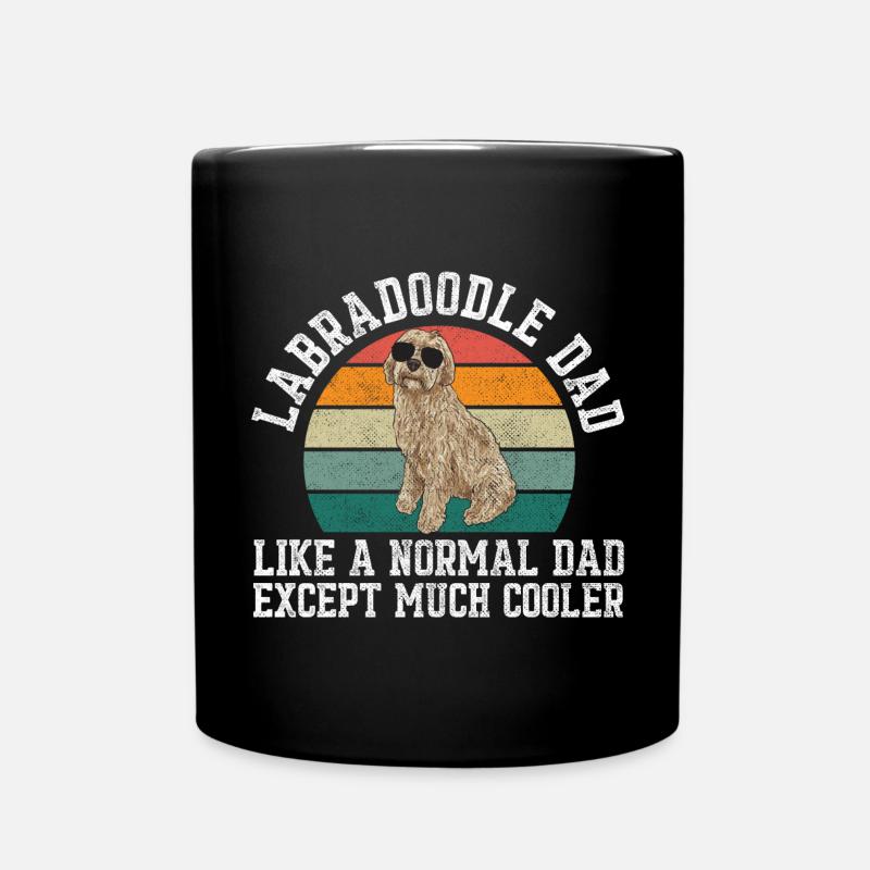 Labradoodle Hund - Tasse einfarbig - Schwarz