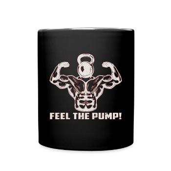 Bodybuilder Kraftsport Fitness Motiv - Tasse einfarbig - Schwarz - Vorne