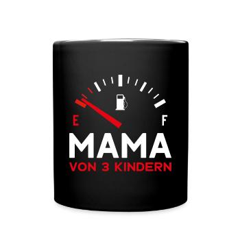 MAMA 3 KINDER MUTTERTAG - Tasse einfarbig - Schwarz - Vorne