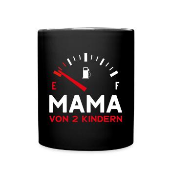 MAMA 2 KINDER MUTTERTAG - Tasse einfarbig - Schwarz - Vorne