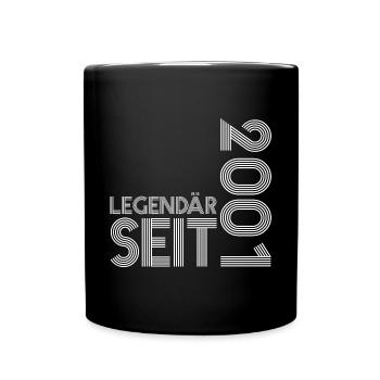 22 Jahre Geburtstag Jahrgang 2001 - Tasse einfarbig - Schwarz - Vorne