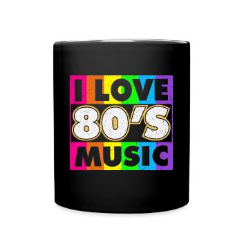 80s Retro Vintage Costume Carnival 80's - Full Colour Mug - black - Front