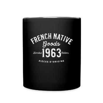 French native Goods 1963 coul - Mug uni - noir - Devant