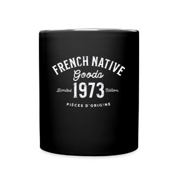 Französische einheimische Güter 1973 gesunken - Tasse einfarbig - Schwarz - Vorne