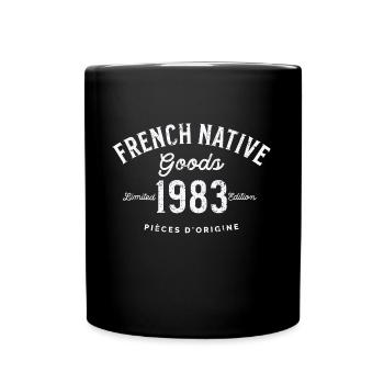 Französische einheimische Waren 1983 - Tasse einfarbig - Schwarz - Vorne