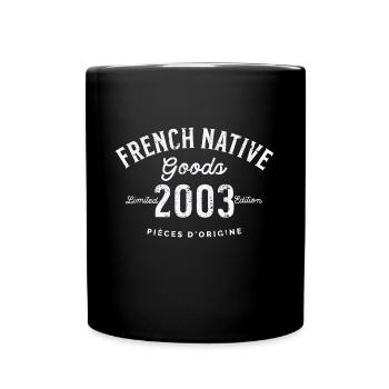 French native Goods 2003 coul - Mug uni - noir - Devant