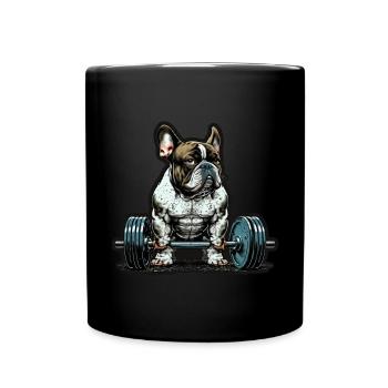 Français Bulldog Frenchie Bodybuilding Dog - Mug uni - noir - Devant