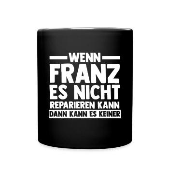Franz - Tasse einfarbig - Schwarz - Vorne