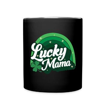 St. Patrick's Day Geschenk Shamrock Irische Frauen - Tasse einfarbig - Schwarz - Vorne
