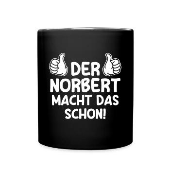 Norbert - Tasse einfarbig - Schwarz - Vorne