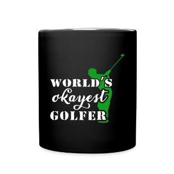 Golf Geschenk Witz Golfspieler Golfer - Tasse einfarbig - Schwarz - Vorne