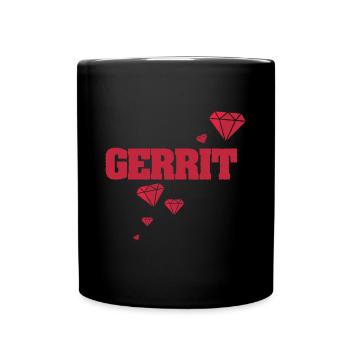 Geschenk für Gerrit - Tasse einfarbig - Schwarz - Vorne