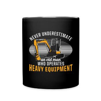 Construction machinery operator Excavator driver Excavator driver Construction workers - Full Colour Mug - black - Front
