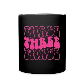 3 ans, fête du 3ème anniversaire Enfants, garçons et filles - Mug uni - noir - Devant