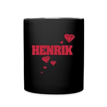 Geschenk für Henrik - Tasse einfarbig - Schwarz - Vorne