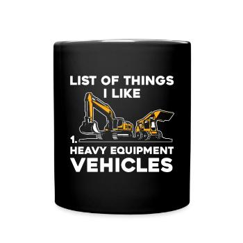 Construction machinery operator Excavator driver Excavator driver Construction workers - Full Colour Mug - black - Front