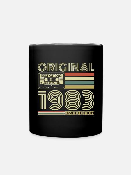 Original 1983 vintage retro vintage anniversaire - Mug uni - noir